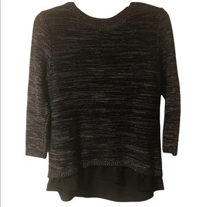 The Limited black Sheer back sweater, NWT Sz S